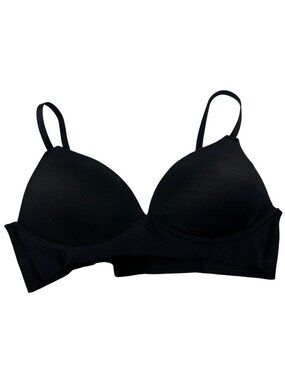 Just Be Women's Seamless Padded Underwired T-Shirt Bra Stretch Size 36C Black